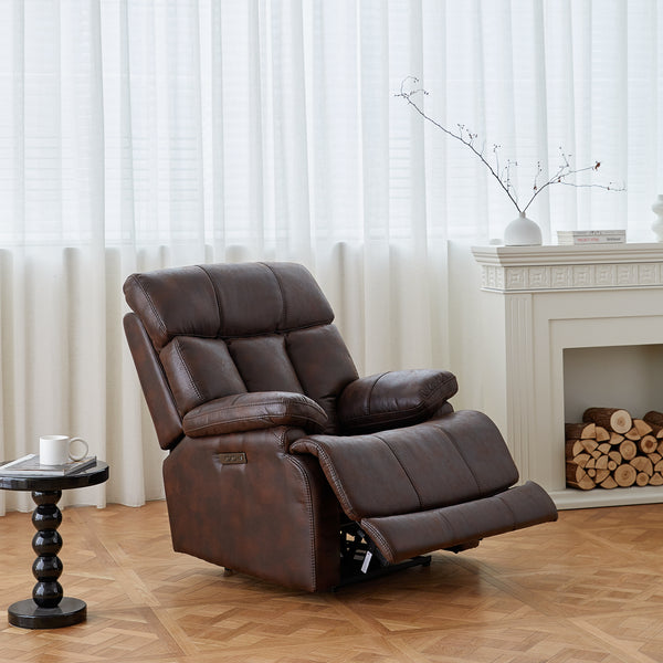 Lahti Polyester Power Recliner with Adjustable Headrest