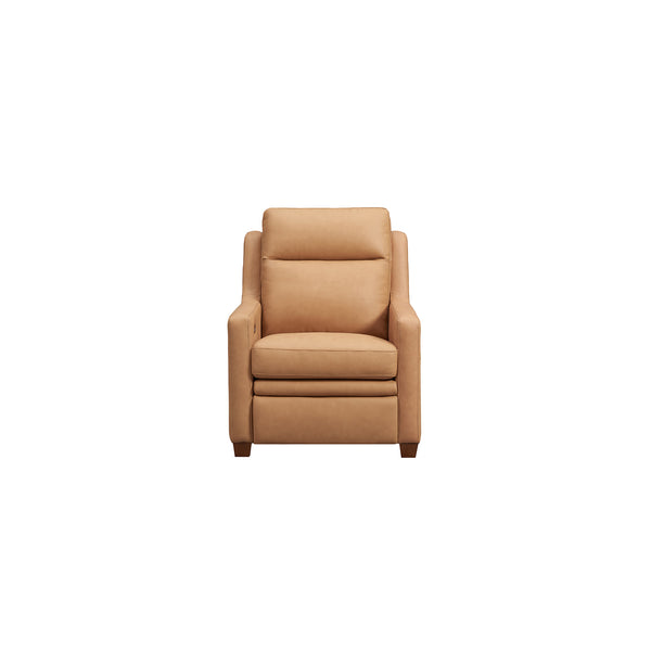 Visby Leather Power Recliner with Adjustable Headrest & Lumbar
