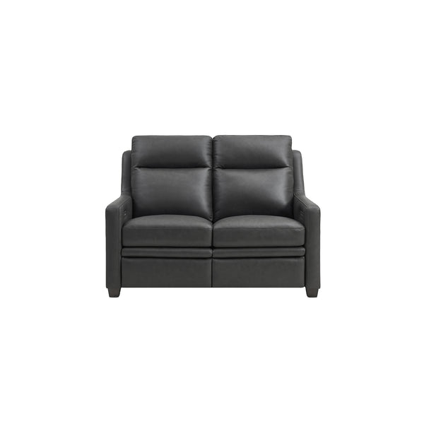 Visby Leather Power Reclining Loveseat with Adjustable Headrest & Lumbar