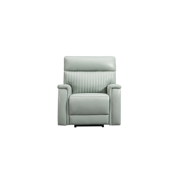 Vaasa Leather Power Recliner with Adjustable Headrest & Lumbar