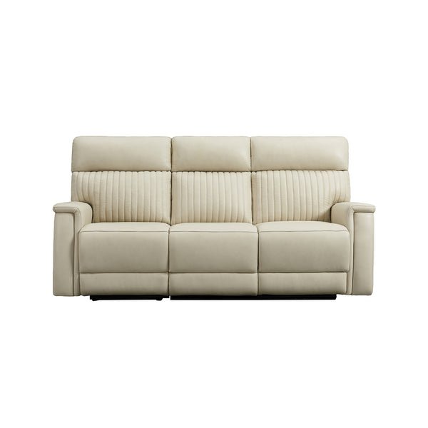 Vaasa Leather Power Reclining Sofa with Adjustable Headrest & Lumbar