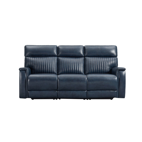 Vaasa Leather Power Reclining Sofa with Adjustable Headrest & Lumbar