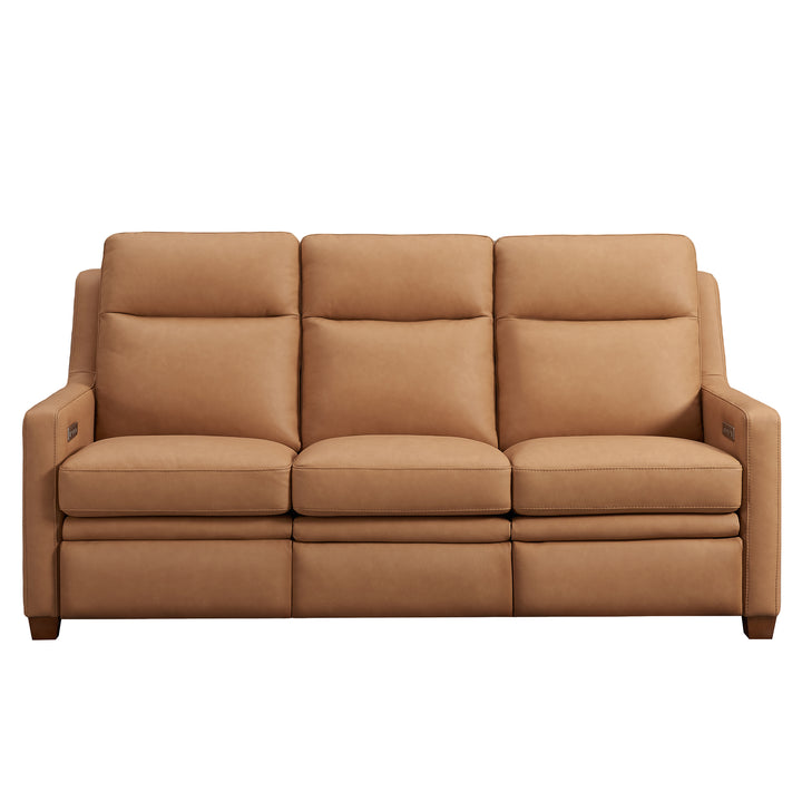 Wall Hugger Brown Leather Sofa Set Power Recliner Sofa