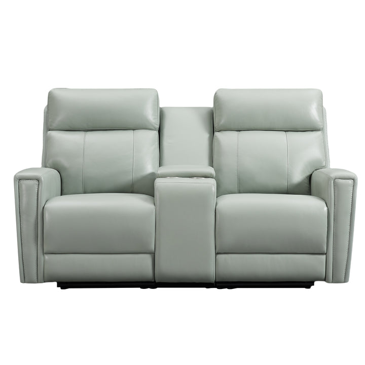 lightaqua dual power genuine leather recliner loveseat
