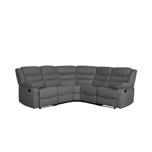 Gotland Gray Manual Reclining Small Sectional Sofa with Chaise